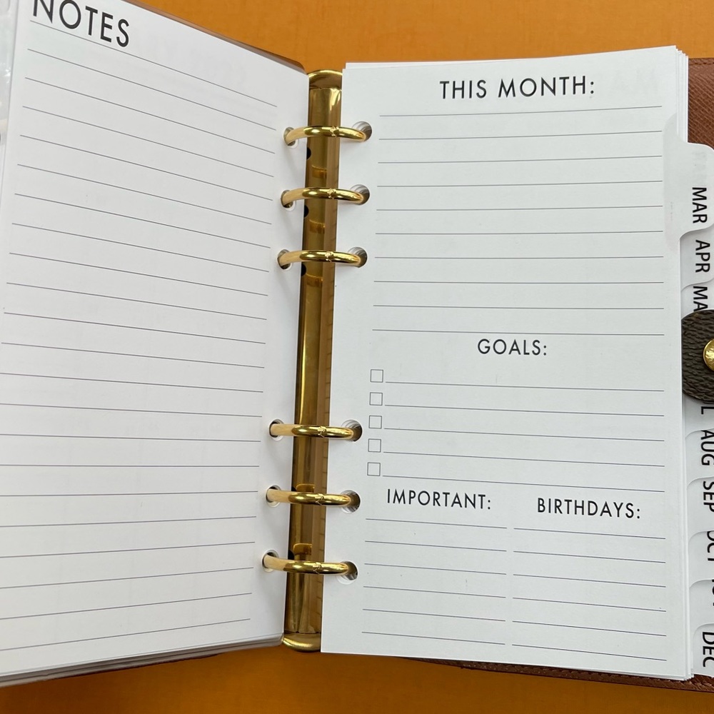🧩2025 Inserts ALL SIZES Avail: Fits Louis Vuitton PM/MM/GM2022 Refill Calendars - Picture 5 of 16
